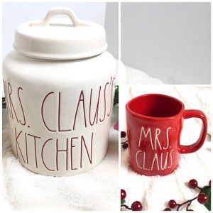 Dunn Rare Mrs. Claus Red Mug & Canister